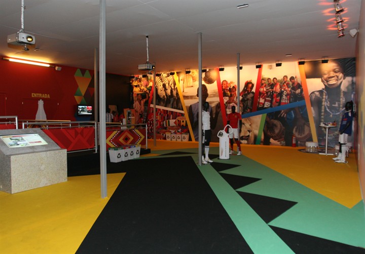 Ambientação de exposição esportiva